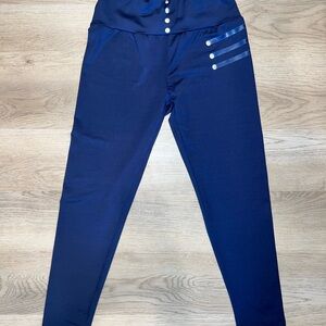 SHEIN Navy Blue Spandex Women's Leggings